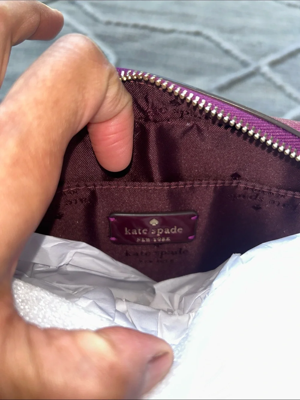 Authentic NWT Kate Spade Oh Snap Mini Camera Bag in Dark Raspberry Patent Leathe